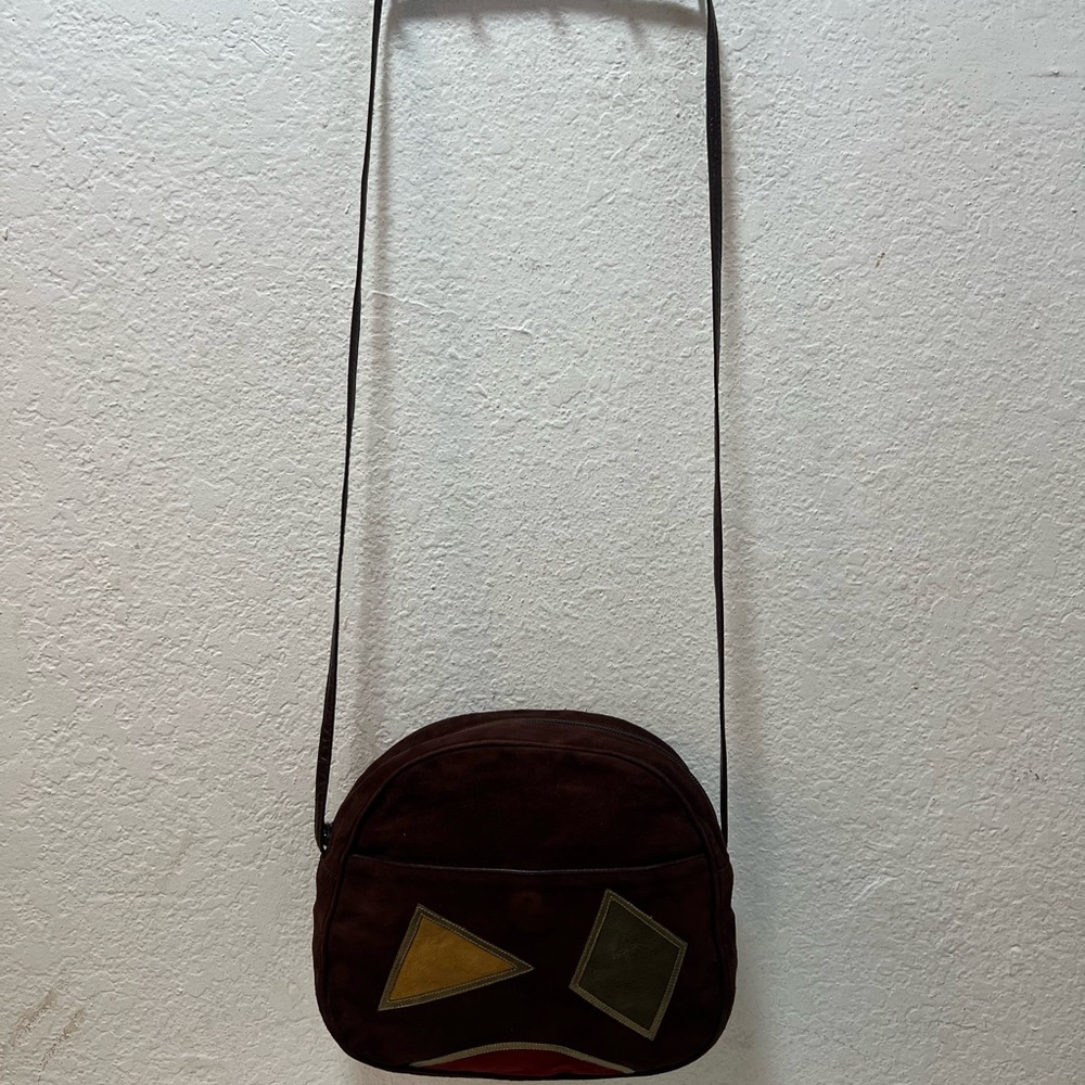 Bally Brown Crossbody Bag with Geometric Accents